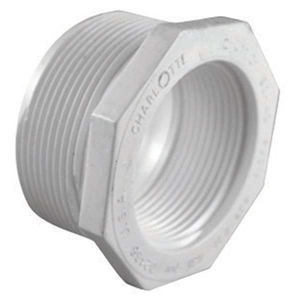 Charlotte Pipe And Foundry Charlotte Pipe Schedule 40 2 in. MPT X 1 in. D FPT PVC Reducing Bushing 1 pk PVC 02112 3600 - main